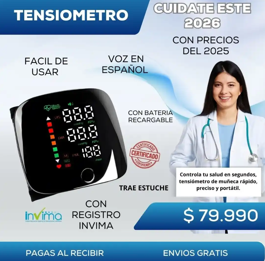 Tensiómetro Digital De Muñeca Recargable