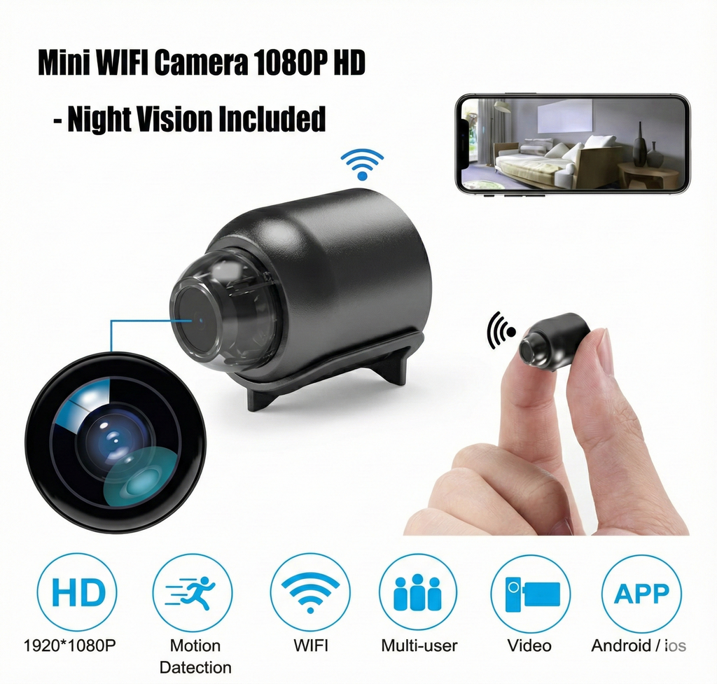 Mini Cámara ESPIA WIFI HD 1080P.